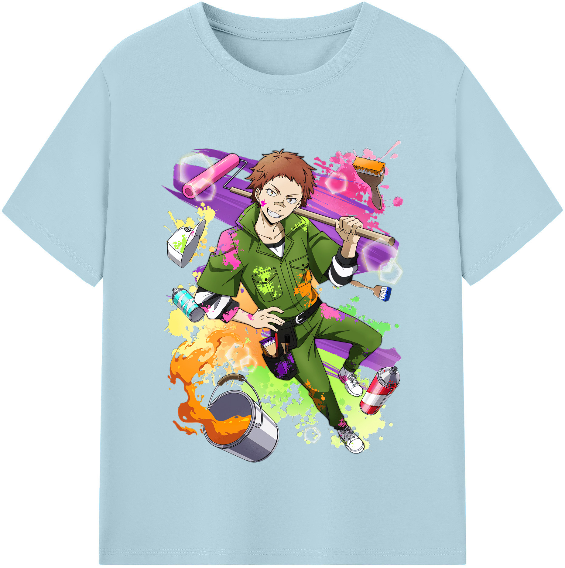 （画像用） 文豪ストレイドッグス Bungo Stray Dogs 綿100％半袖Tシャツ（フロントプリント）